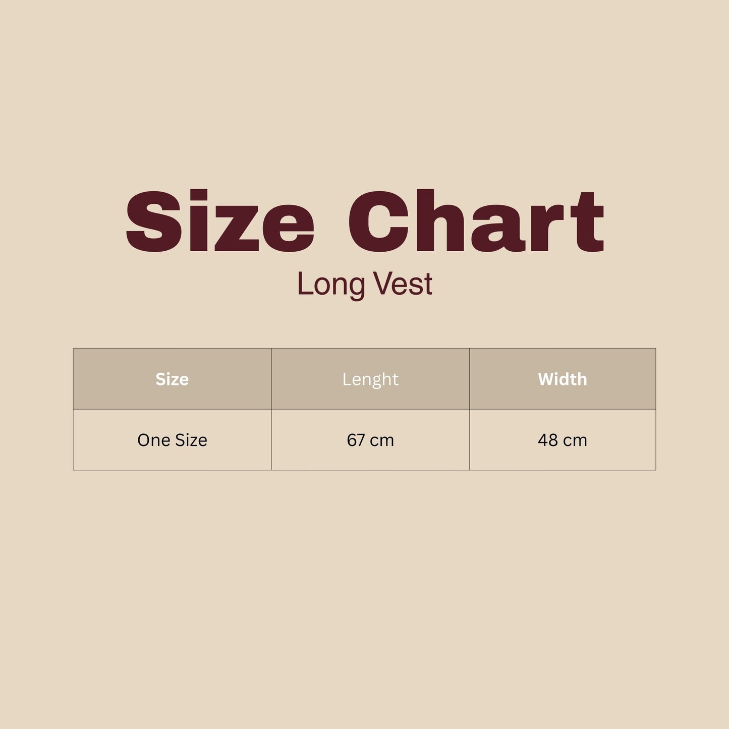 The long vest in Beige